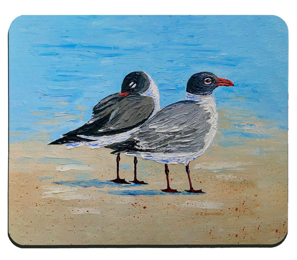 Laughing Sea Gulls Mouse Pad