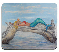 Mermaid on Log Mousepad