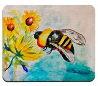 Bee & Flower Mouse Pad