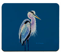 Blue Heron on Blue Mouse Pad