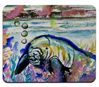 Manatee & Bubbles Mouse Pad