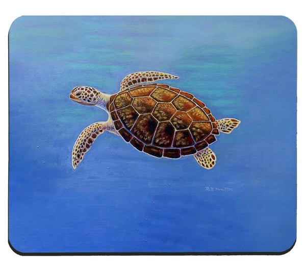 Sea Turtle in Aqua Mousepad