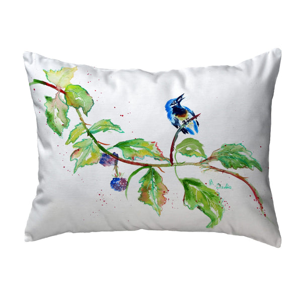 Birds and Blackberries Noncorded Indoor/Outdoor Pillow