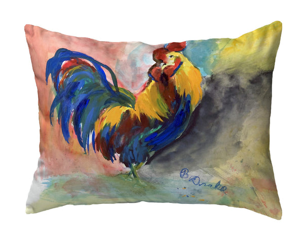 Blue Tail Rooster Noncorded Indoor/Outdoor Pillow