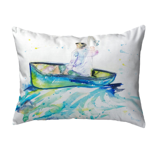 Boy in Boat Noncorded Indoor/Outdoor Pillow