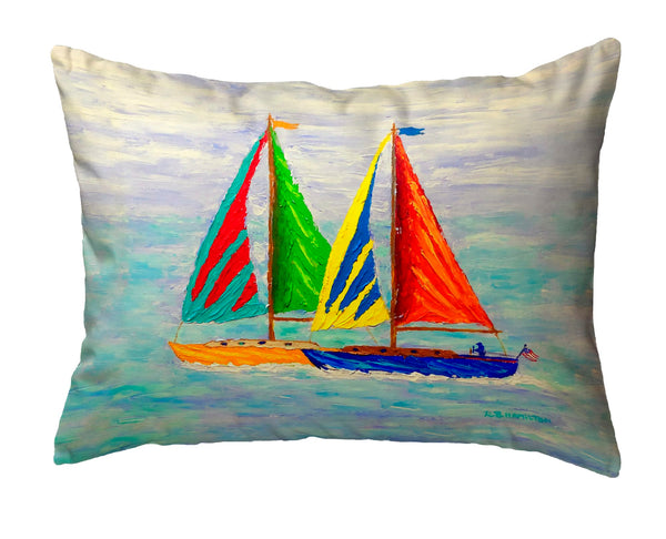 Sailboat Race Noncorded Indoor/Outdoor Pillow