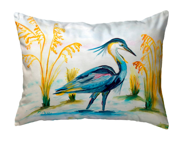 Stalking Blue Heron Noncorded Indoor/Outdoor Pillow