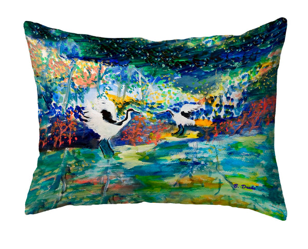 Colorful Cranes Noncorded Indoor/Outdoor Pillow