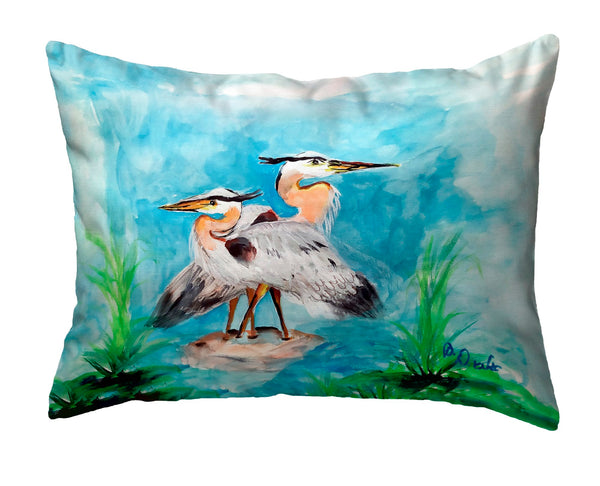 Mr and Mrs Blue Heron Noncorded Indoor/Outdoor Pillow