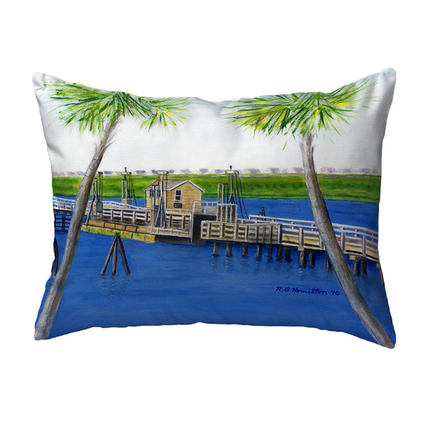 Sunset Beach, NC Bridge Noncorded Indoor/Outdoor Pillow