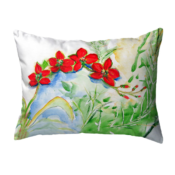 Red Orchids Noncorded Indoor/Outdoor Pillow