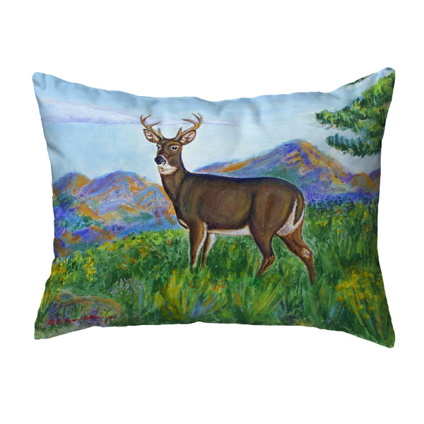 Deer in Mountains Noncorded Indoor/Outdoor Pillow