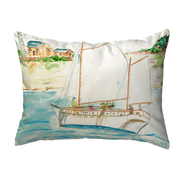 Two Masted Ship Noncorded Indoor/Outdoor Pillow