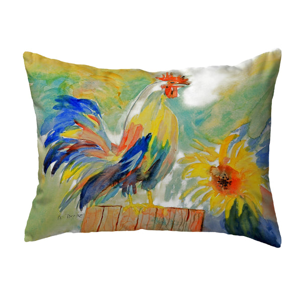 Betsy's Rooster Noncorded Indoor/Outdoor Pillow