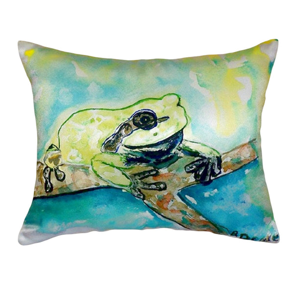 Betsy's Frog Noncorded Indoor/Outdoor Pillow