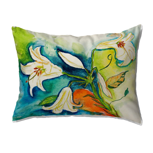 White Lily Noncorded Indoor/Outdoor Pillow