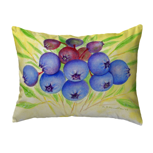 Blueberries Noncorded Indoor/Outdoor Pillow