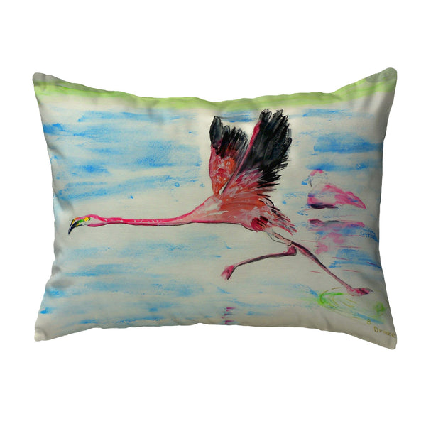 Running Flamingo Noncorded Indoor/Outdoor Pillow