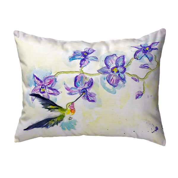 Hummingbird and Clematis Noncorded Indoor/Outdoor Pillow