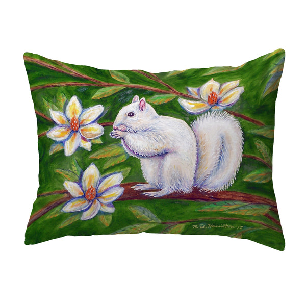 White Squirrel Noncorded Indoor/Outdoor Pillow