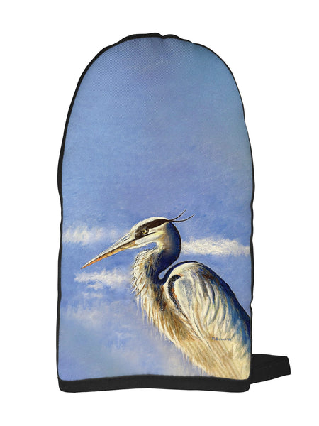 Blue Heron Portrait Oven Mitt