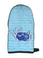 Blue Script Crab Oven Mitt