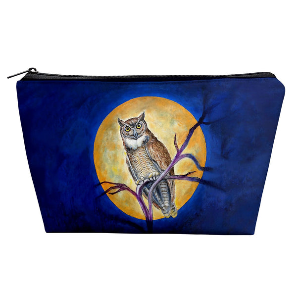 Owl in Moon Pouch 8.5x6