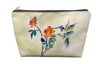 Hummingbird & Rose Pouch 8.5x6