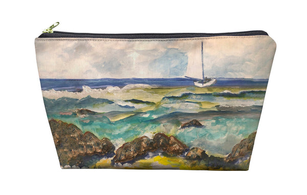 Sailboat and Rocks Pouch 8.5x6