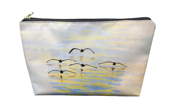 Cruising Pelicans Pouch 8.5x6