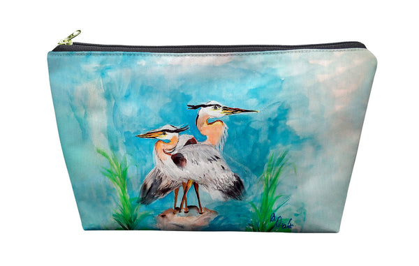 Mr and Mrs Blue Heron Pouch 8.5x6