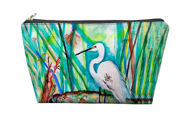 Egret in Marsh Pouch 8.5x6