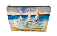 Three Sailboats Pouch 8.5x6