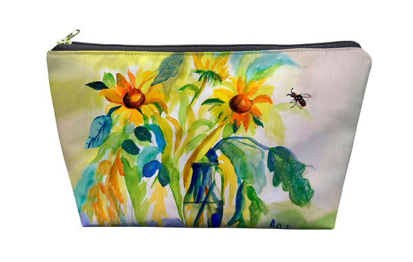 Sunflowers & Bee Pouch 8.5x6