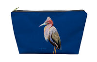 Little Blue Heron on Blue Pouch 8.5x6
