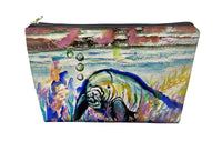 Manatee & Bubbles Pouch 8.5x6