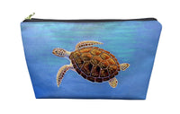 Sea Turtle In Aqua Pouch 8.5x6