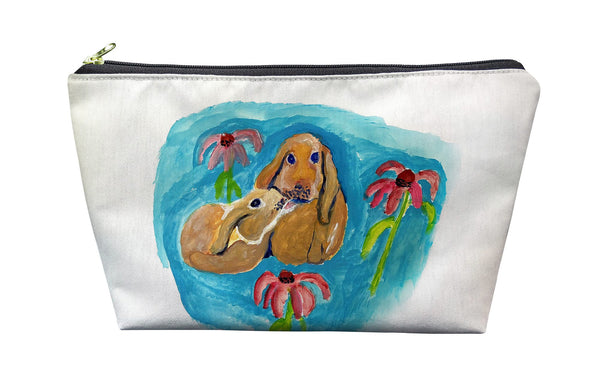 Two Rabbits Pouch 8.5x6