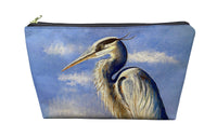 Blue Heron Portrait Pouch 8.5x6