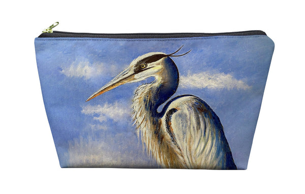 Blue Heron Portrait Pouch 8.5x6