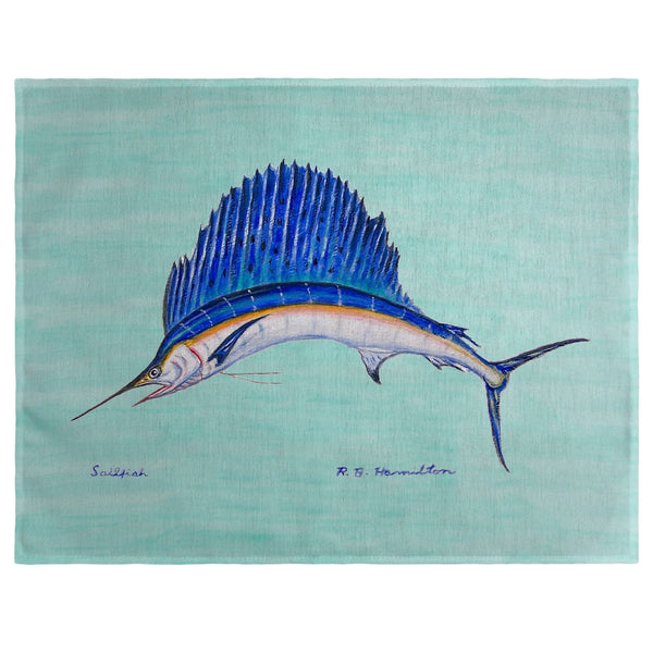Sailfish - Teal Place Mat Set of 4