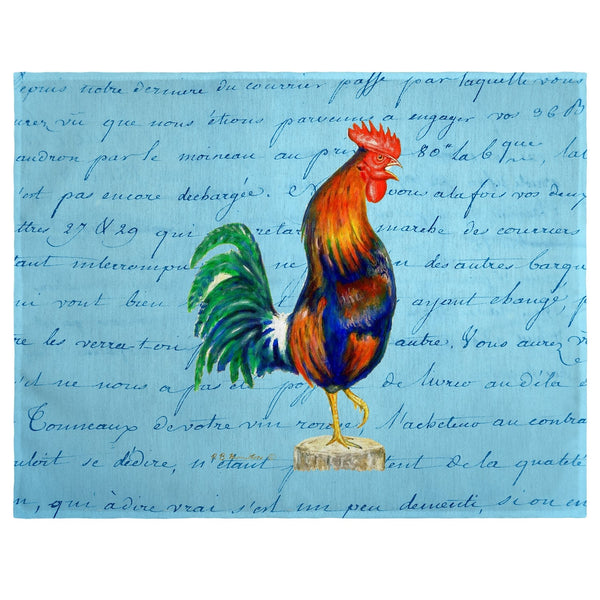 Blue Rooster Script - Place Mat Set of 4