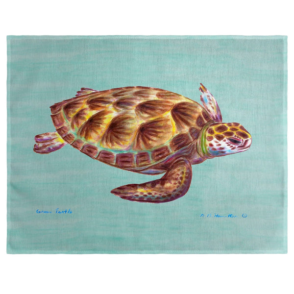Green Sea Turtle - Teal Place Mat Set of 4