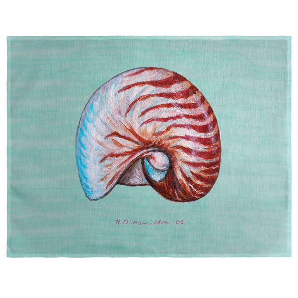 Nautilus Shell - Teal Place Mat Set of 4