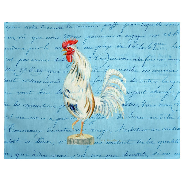 White Rooster Script Place Mat Set of 4