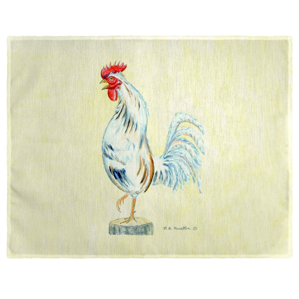 White Rooster on Yellow Place Mat Set of 4
