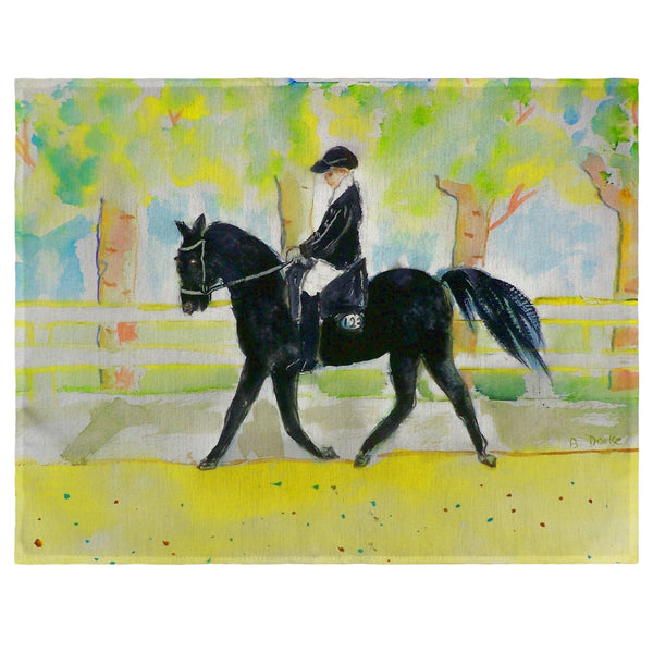Black Horse & Rider Place Mat Set of 4