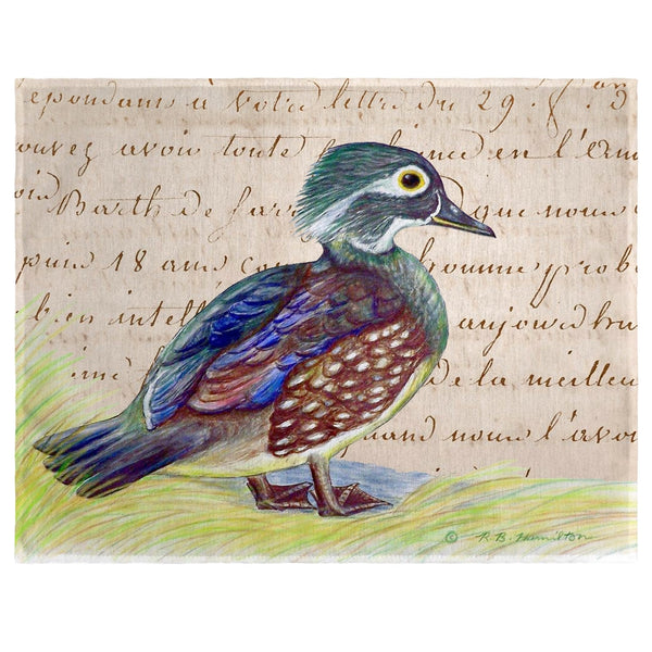 Female Wood Duck Script Place Mat Set of 4