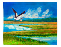 Blue Heron Over Marsh Place Mat Set of 4