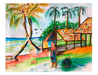 Palms & Woman Place Mat Set of 4